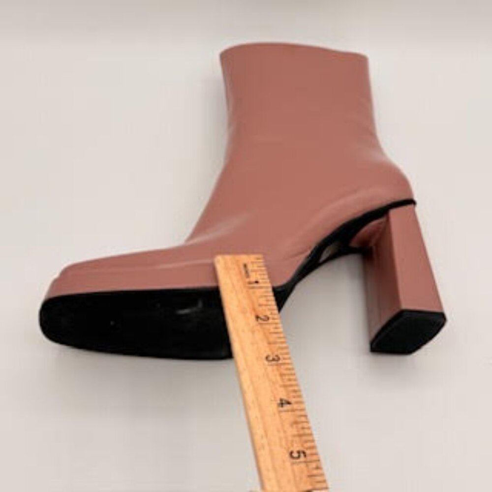 Jeffrey Campbell Square Toe Block Heel Boots – Blush Pink, Size 8 - Picture 8 of 15